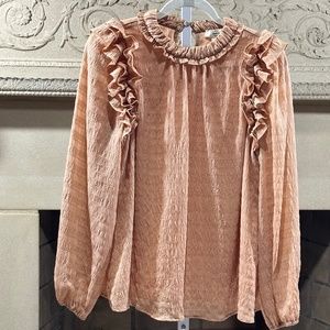 ENTRO Boutique Brand Ruffled Blouse/Top EUC Size M